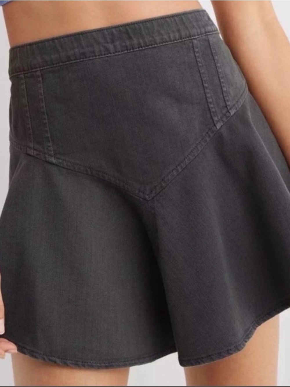 Charcoal High-Waist A-Line Women’s mini skirt